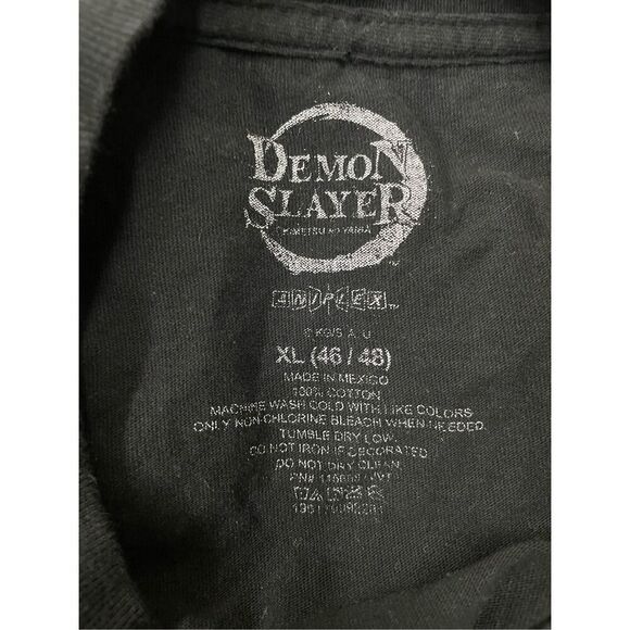 Demon Slayer Anime Black Short Sleeve Mens Graphic Tee Size X-Large - Picture 5 of 8